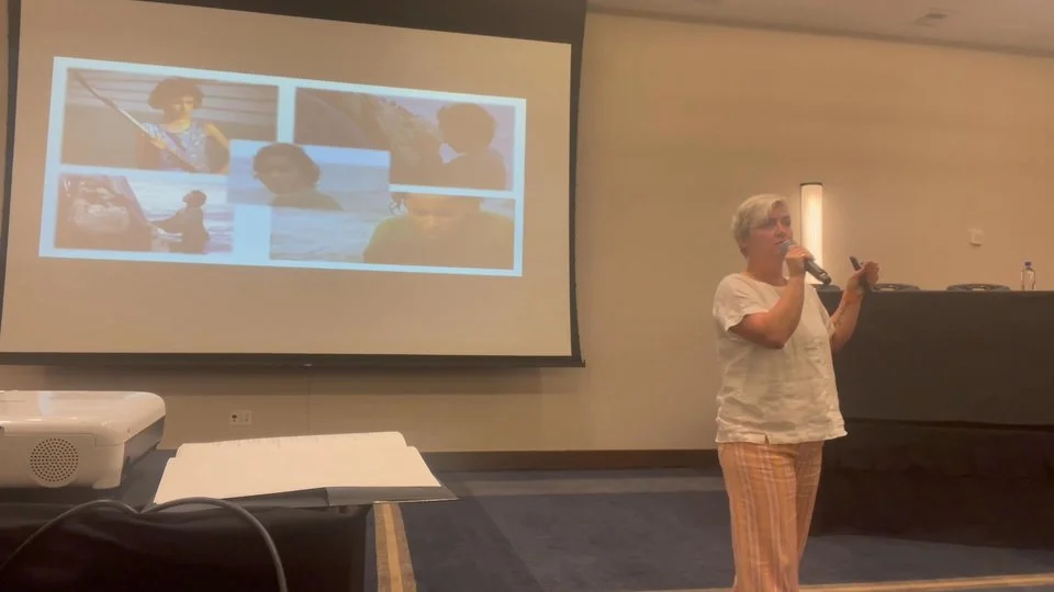 Cathryn presenting Leading with Courageous Vulnerability